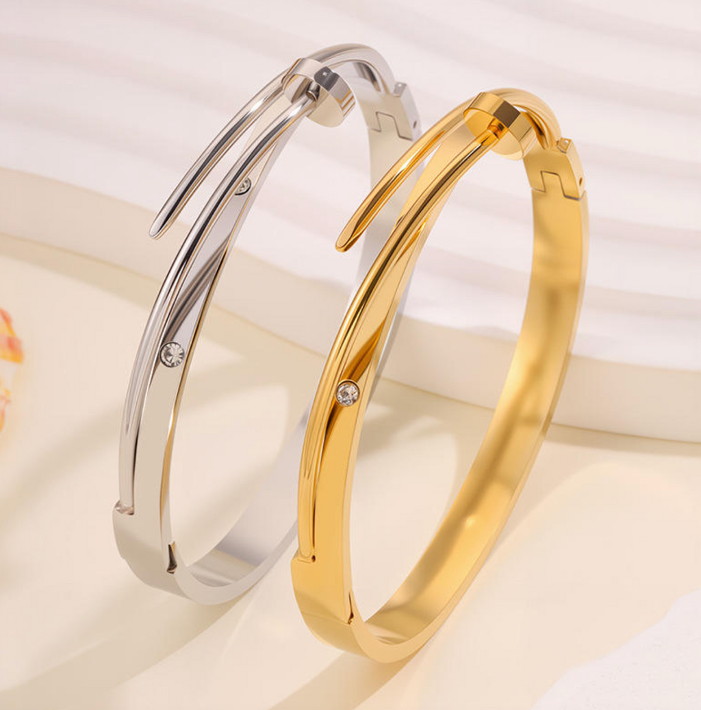 Luxury Gold-Plated Stainless Steel Bracelet for Men