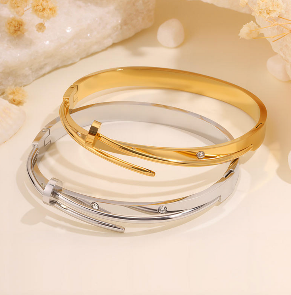 Luxury Gold-Plated Stainless Steel Bracelet for Men