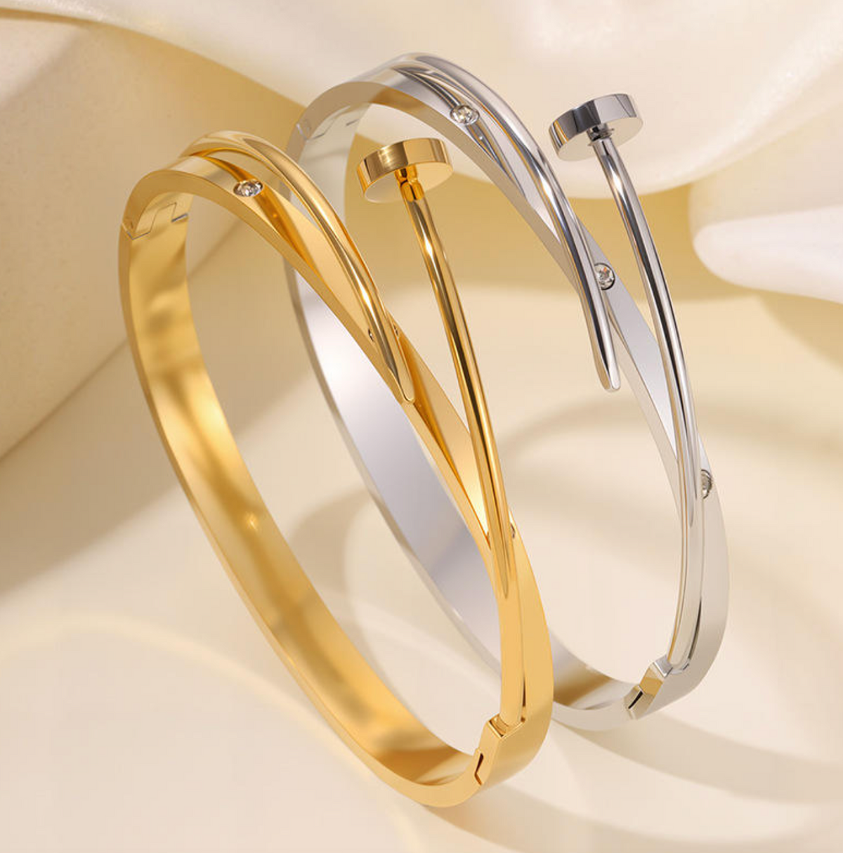 Luxury Gold-Plated Stainless Steel Bracelet for Men